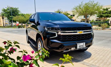 Chevrolet Tahoe black color for rent in Dubai