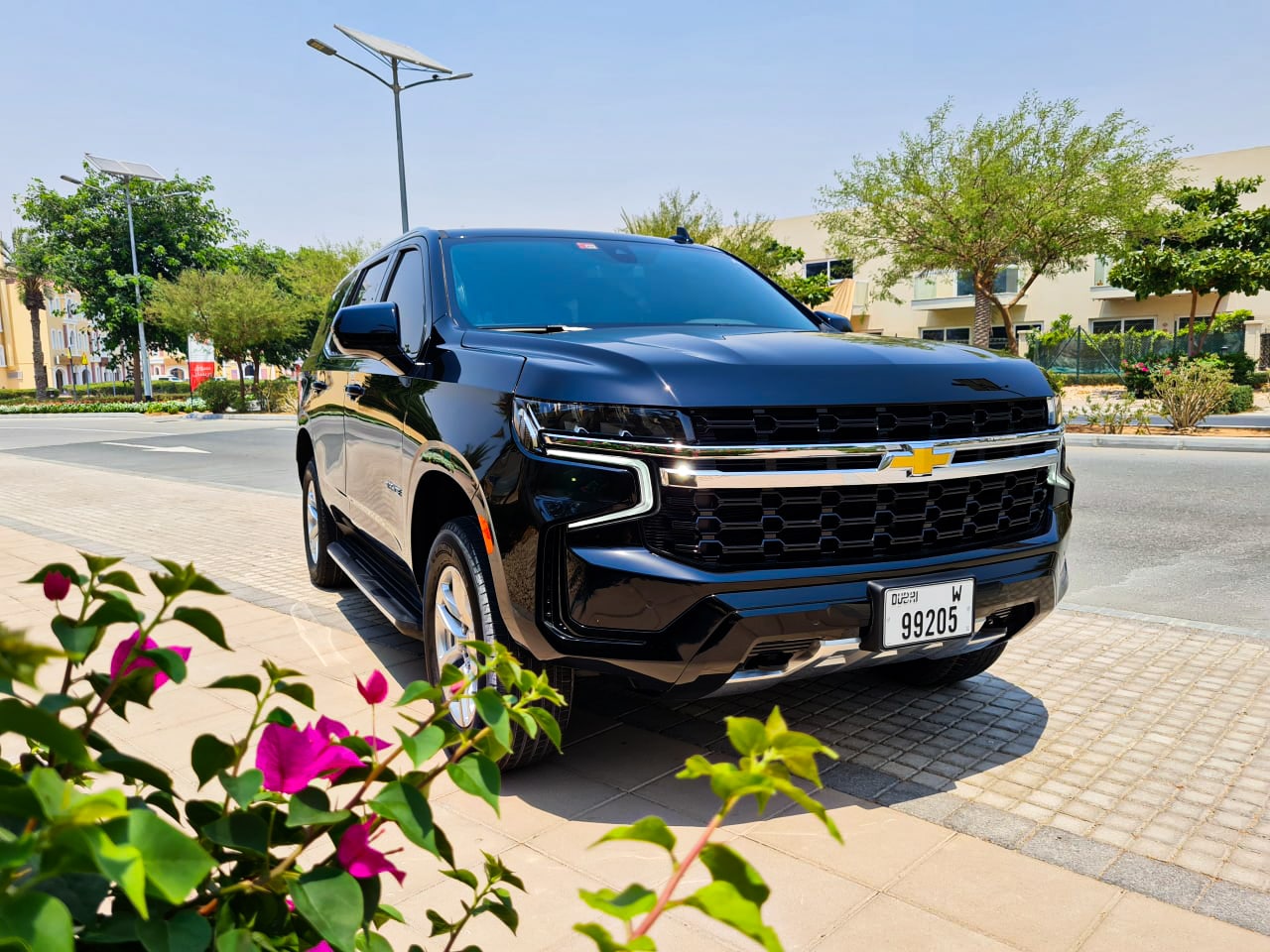 Chevrolet Tahoe black color for rent in Dubai