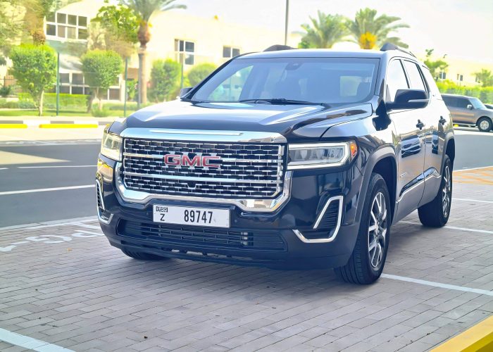 GMC Acadia black color for rent in Dubai
