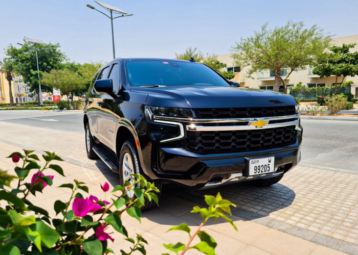 Chevrolet Tahoe black color for rent in Dubai