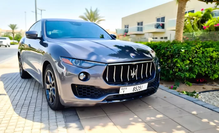 Maserati Levante silver color for rent in Dubai