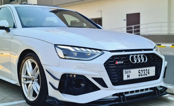 Audi A4 white color for rent in Dubai